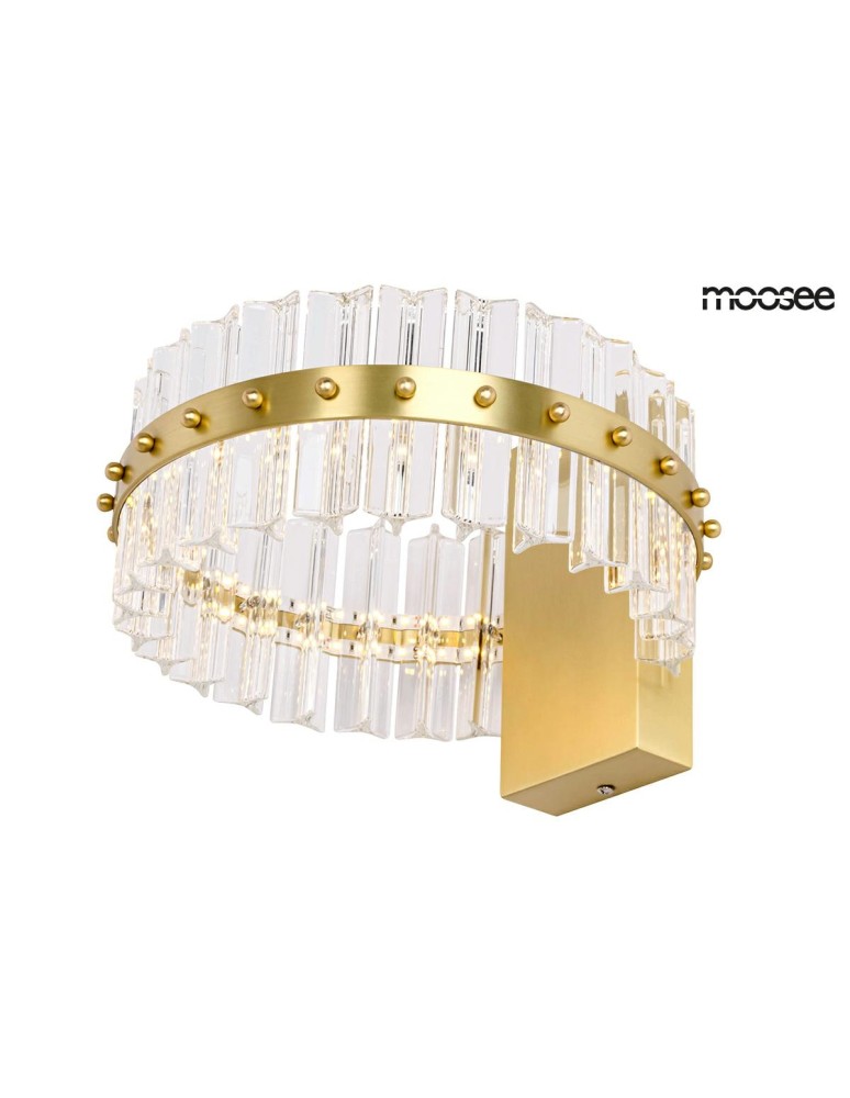 Moosee MOOSEE lampa ścienna SATURNUS WALL złota - LED, kryształ, stal szczotkowana (MSE01040015) Moosee MOOSEE lampa ścienna SATURNUS WALL złota - LED, kryształ, stal szczotkowana (MSE01040015)