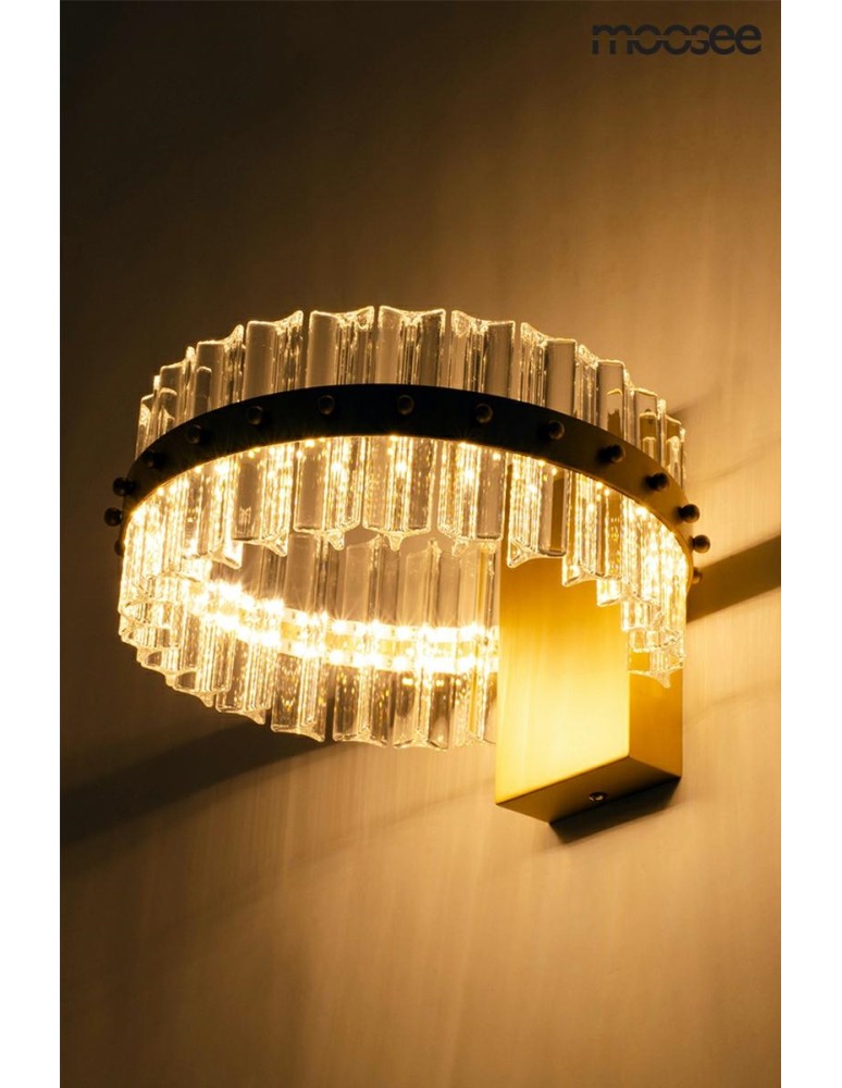 Moosee MOOSEE lampa ścienna SATURNUS WALL złota - LED, kryształ, stal szczotkowana (MSE01040015) Moosee MOOSEE lampa ścienna SATURNUS WALL złota - LED, kryształ, stal szczotkowana (MSE01040015)
