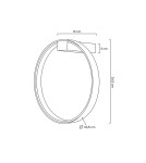 Kinkiety - Moosee MOOSEE lampa ścienna CIRCLE WALL złota (MSE010400220) - product 10