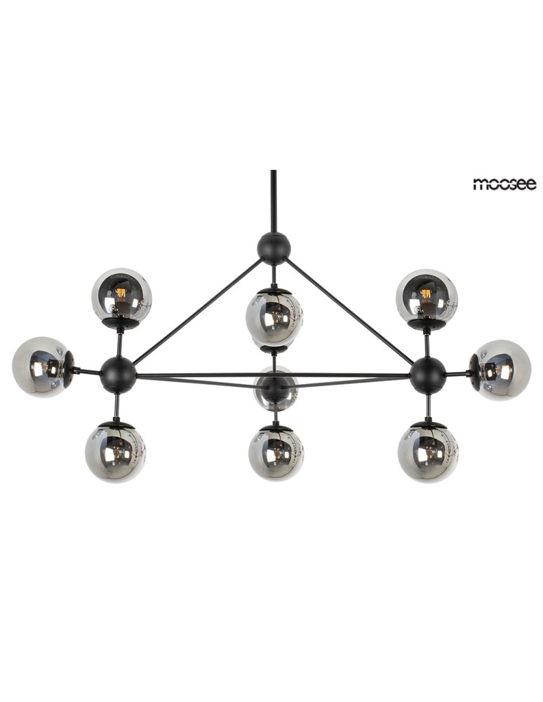 Moosee MOOSEE lampa wisząca ASTRIFERO 10 czarna / bursztynowa (MSE010100181)