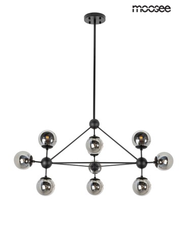 Moosee MOOSEE lampa wisząca ASTRIFERO 10 czarna / bursztynowa (MSE010100181) - produkt 2