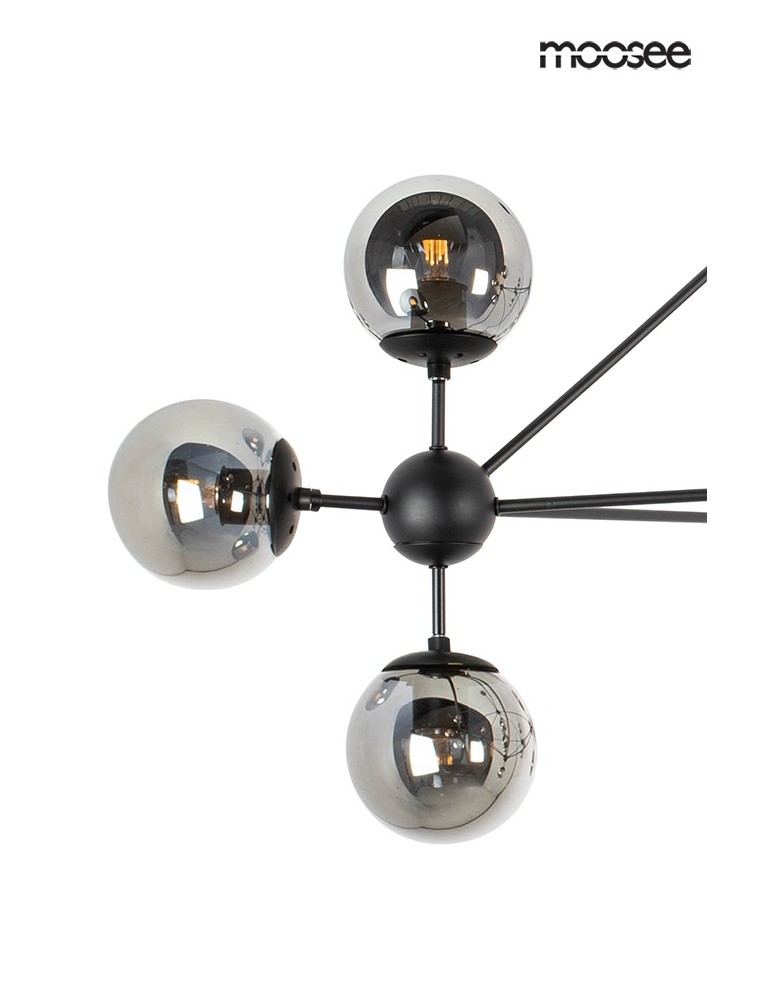 Moosee MOOSEE lampa wisząca ASTRIFERO 10 czarna / bursztynowa (MSE010100181)