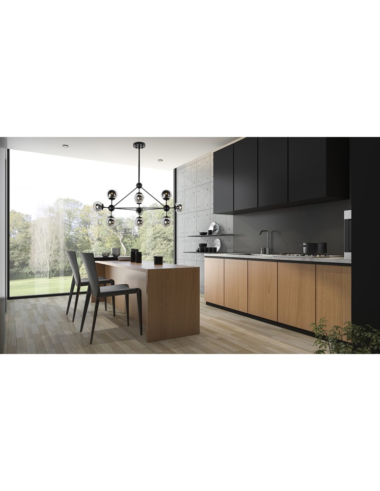 Moosee MOOSEE lampa wisząca ASTRIFERO 10 czarna / bursztynowa (MSE010100181)