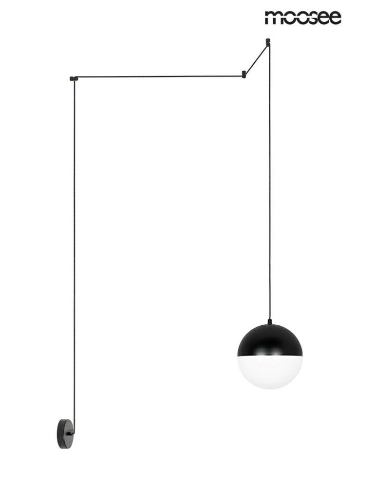 Kinkiety - Moosee MOOSEE lampa ścienna BOWL czarna (MSE010100173) - product kolory-swiatla.pl 1