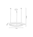 Lampy wiszące okręgi - Moosee MOOSEE lampa wisząca RING LUXURY 70  złota - LED, chromowane złoto (MSE010100170) - product 6