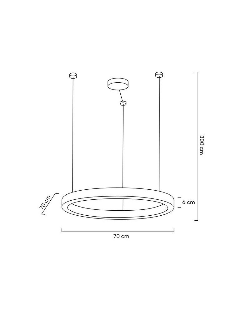 Moosee MOOSEE lampa wisząca RING LUXURY 70  złota - LED, chromowane złoto (MSE010100170)