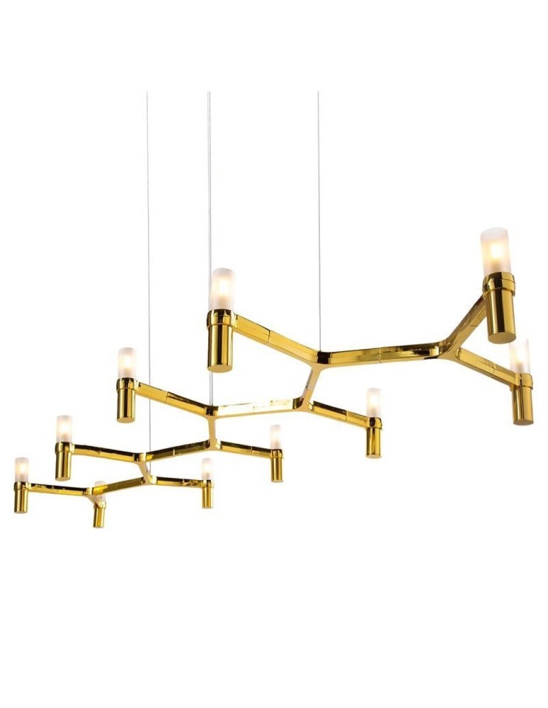 Step into Design Lampa wisząca CANDLES-10 złota 165cm