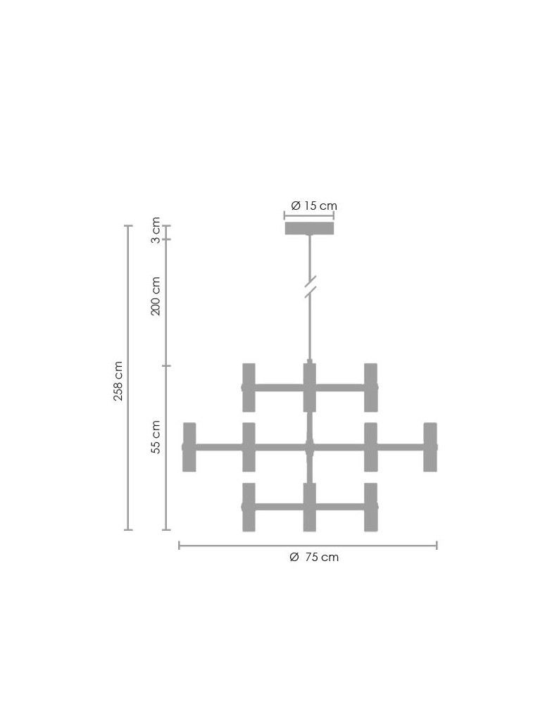 Step into Design Lampa wisząca CANDLES-12A chrom 75cm Step into Design Lampa wisząca CANDLES-12A chrom 75cm