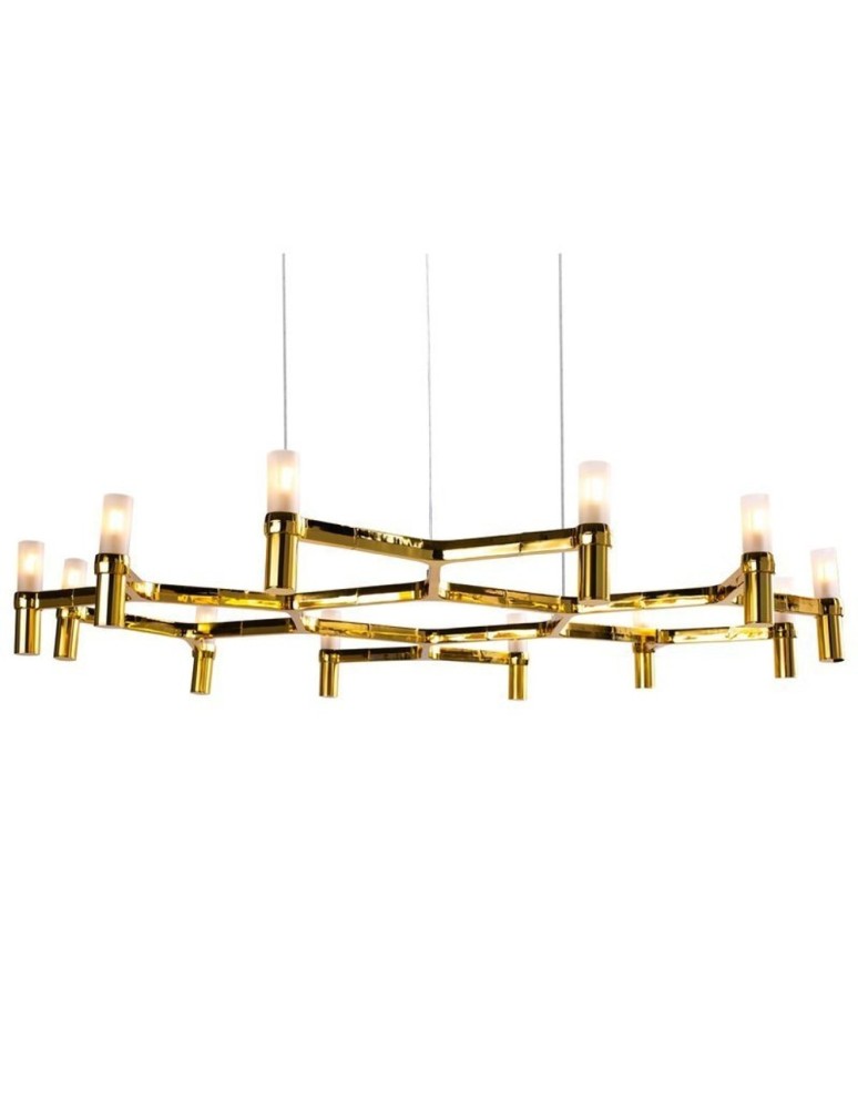 Step into Design Lampa wisząca CANDLES-12B złota 106cm Step into Design Lampa wisząca CANDLES-12B złota 106cm
