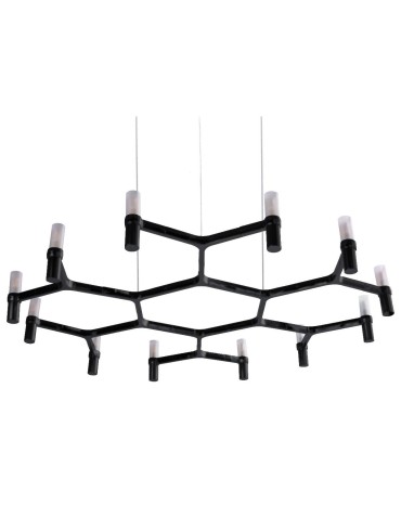 Step into Design Lampa wisząca CANDLES-12B czarna 106cm
