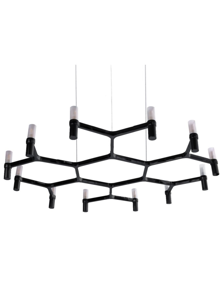 Step into Design Lampa wisząca CANDLES-12B czarna 106cm Step into Design Lampa wisząca CANDLES-12B czarna 106cm