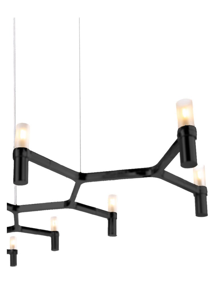 Step into Design Lampa wisząca CANDLES-12B czarna 106cm Step into Design Lampa wisząca CANDLES-12B czarna 106cm