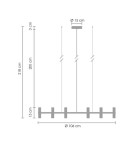 Step into Design Lampa wisząca CANDLES-12B czarna 106cm Step into Design Lampa wisząca CANDLES-12B czarna 106cm