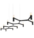 Lampy wiszące designerskie - Step into Design Lampa wisząca CANDLES-10 czarna 165cm - product 1