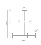Lampy wiszące designerskie - Step into Design Lampa wisząca CANDLES-10 czarna 165cm - product 8