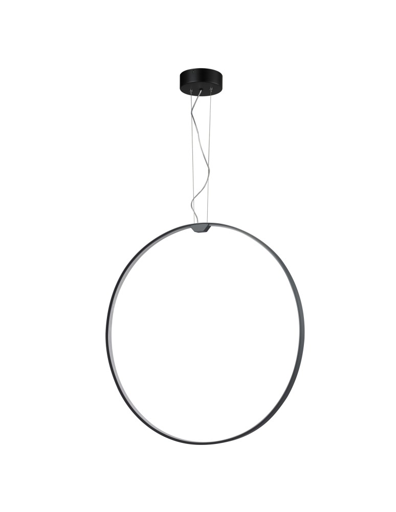 Step into Design Lampa wisząca ACIRCULO led czarna 74cm