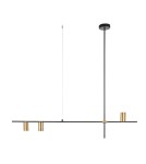 Step into Design Lampa wisząca LUNGO czarno złota 135cm Step into Design Lampa wisząca LUNGO czarno złota 135cm