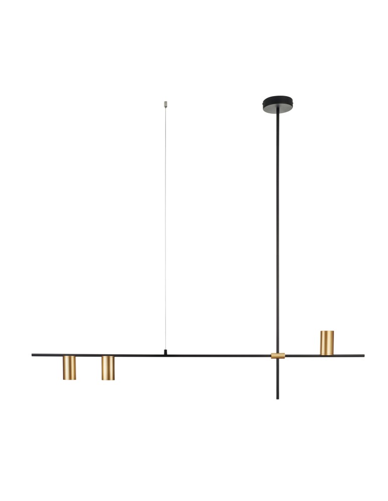 Step into Design Lampa wisząca LUNGO czarno złota 135cm Step into Design Lampa wisząca LUNGO czarno złota 135cm