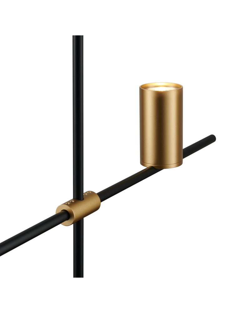 Step into Design Lampa wisząca LUNGO czarno złota 135cm Step into Design Lampa wisząca LUNGO czarno złota 135cm