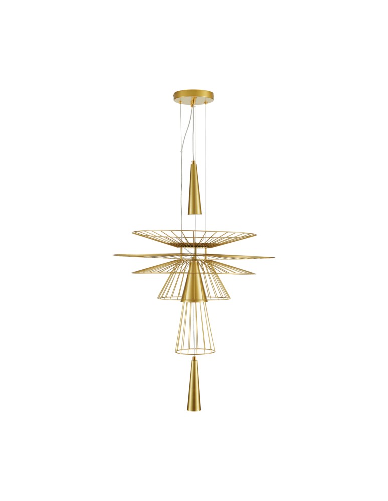 Step into Design Lampa wisząca SUSSO L złota 60cm Step into Design Lampa wisząca SUSSO L złota 60cm