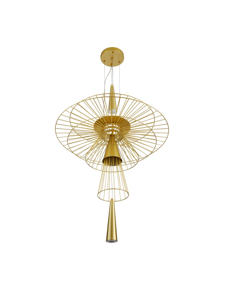 Step into Design Lampa wisząca SUSSO L złota 60cm Step into Design Lampa wisząca SUSSO L złota 60cm