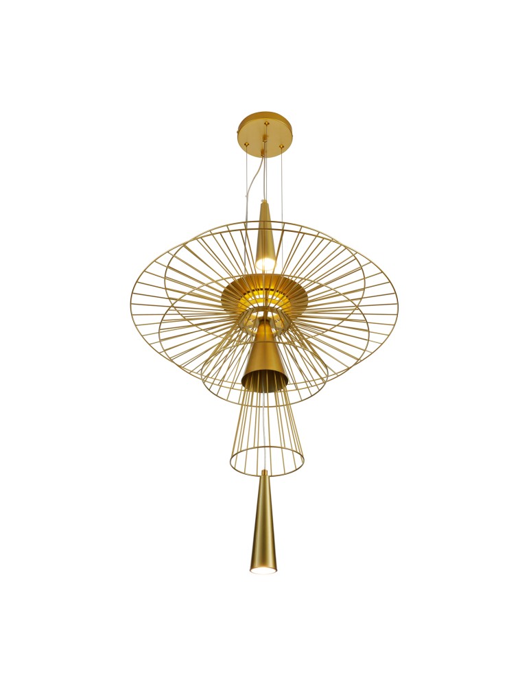 Step into Design Lampa wisząca SUSSO L złota 60cm Step into Design Lampa wisząca SUSSO L złota 60cm