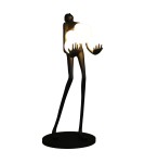 Lampy podłogowe designerskie - Step into Design Lampa podłogowa WOMAN czarna 180cm - product 3