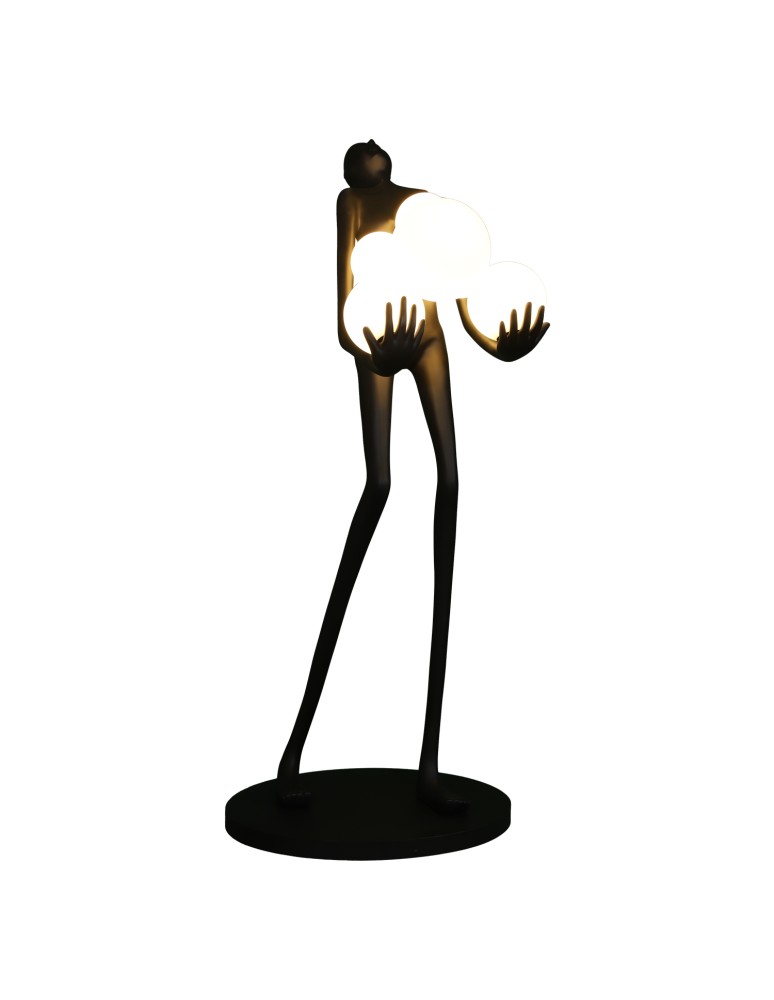 Step into Design Lampa podłogowa WOMAN czarna 180cm