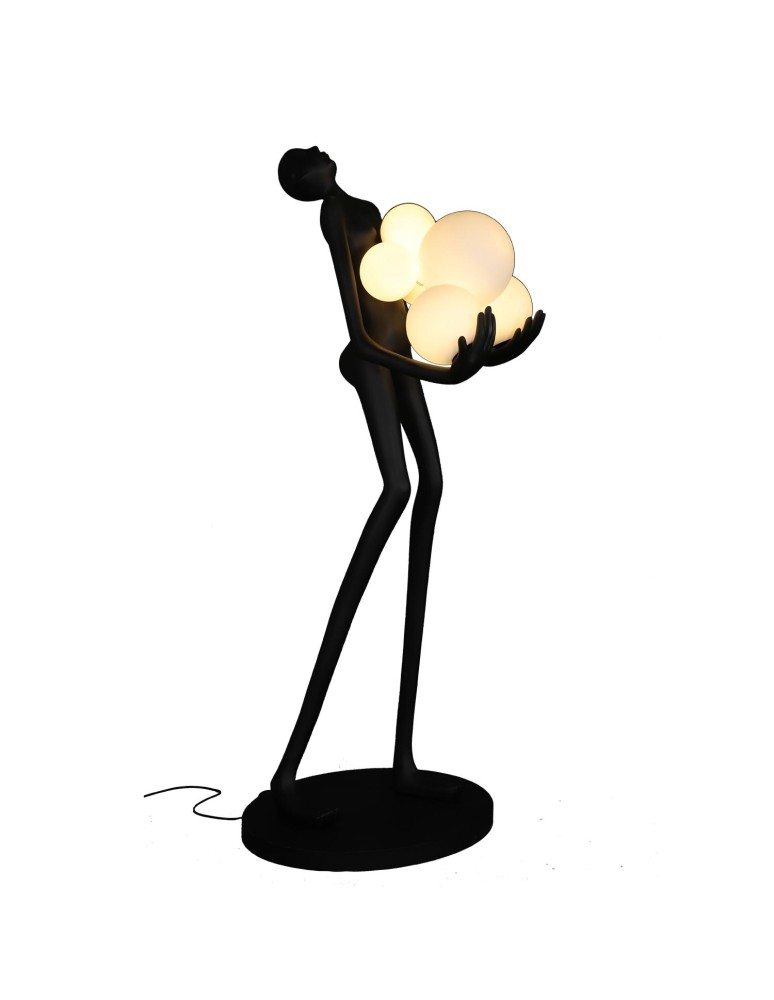 Step into Design Lampa podłogowa WOMAN czarna 180cm