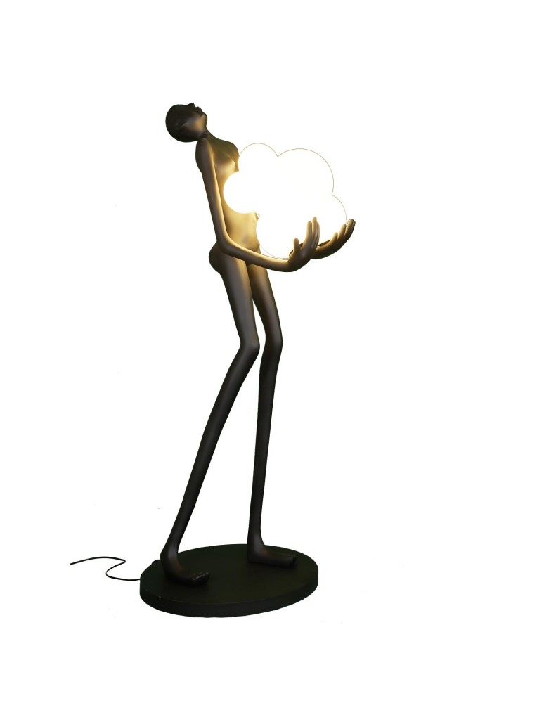 Step into Design Lampa podłogowa WOMAN czarna 180cm
