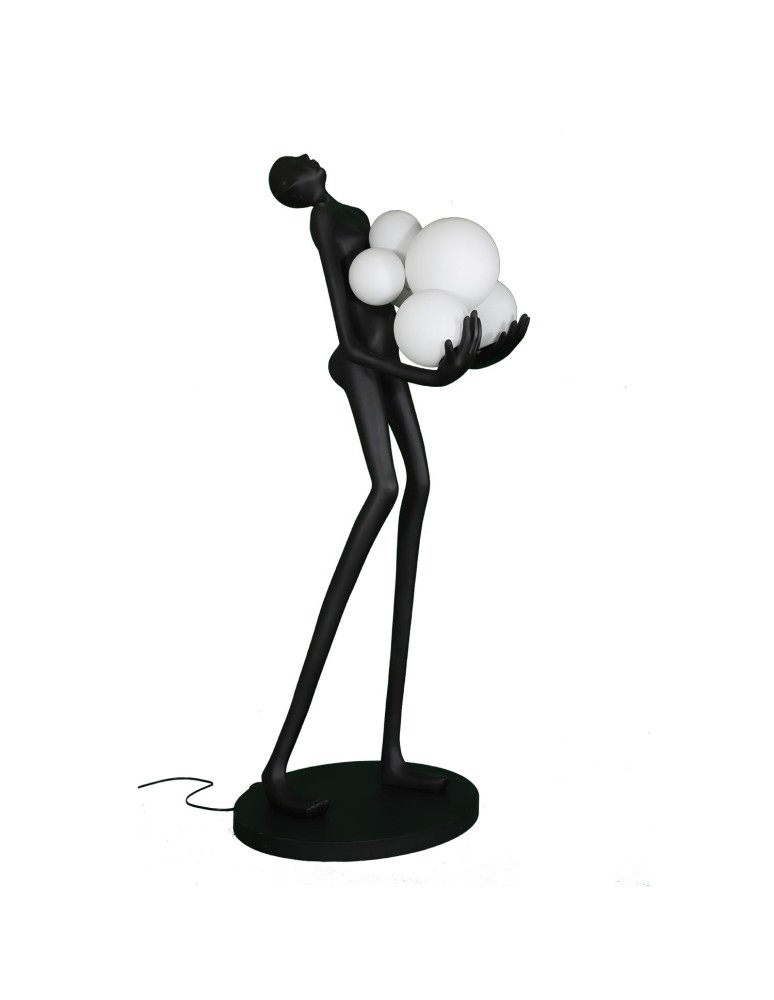 Step into Design Lampa podłogowa WOMAN czarna 180cm