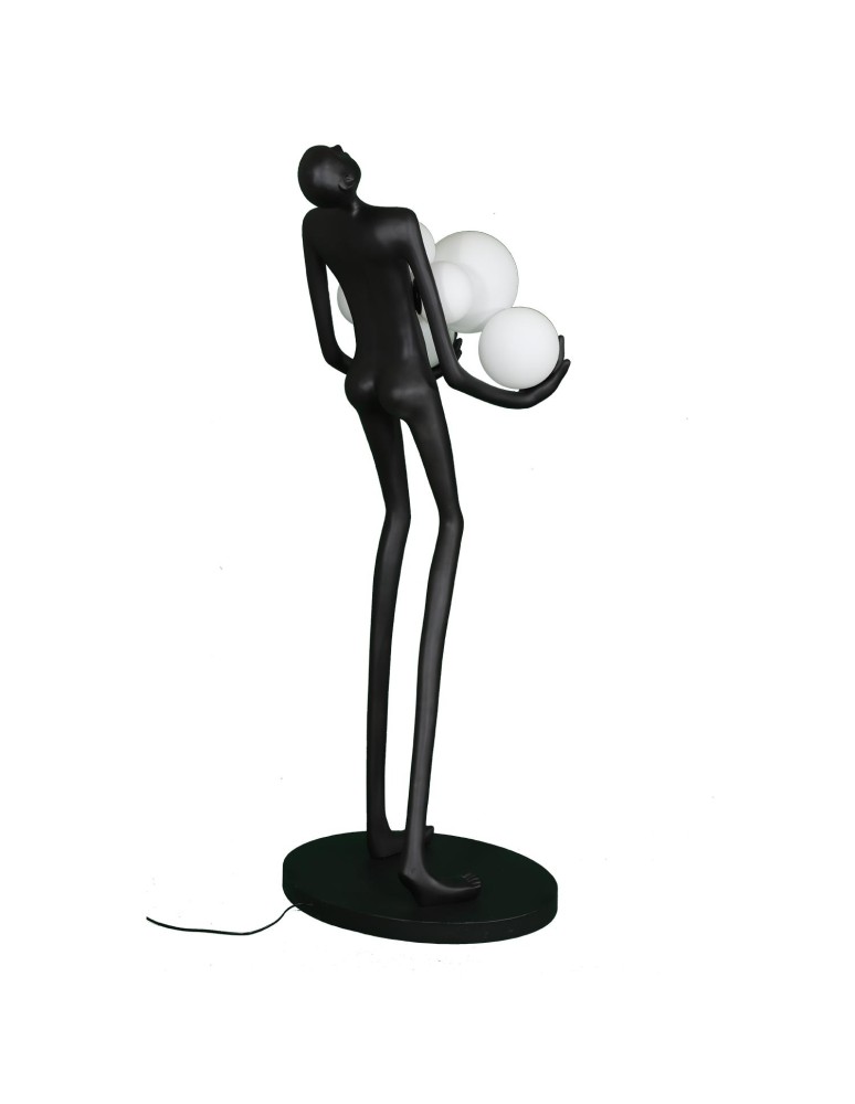 Step into Design Lampa podłogowa WOMAN czarna 180cm