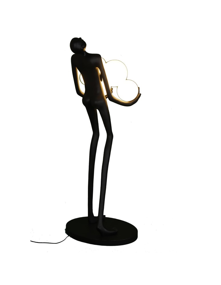 Step into Design Lampa podłogowa WOMAN czarna 180cm