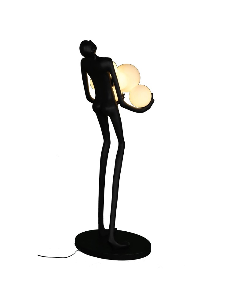 Step into Design Lampa podłogowa WOMAN czarna 180cm