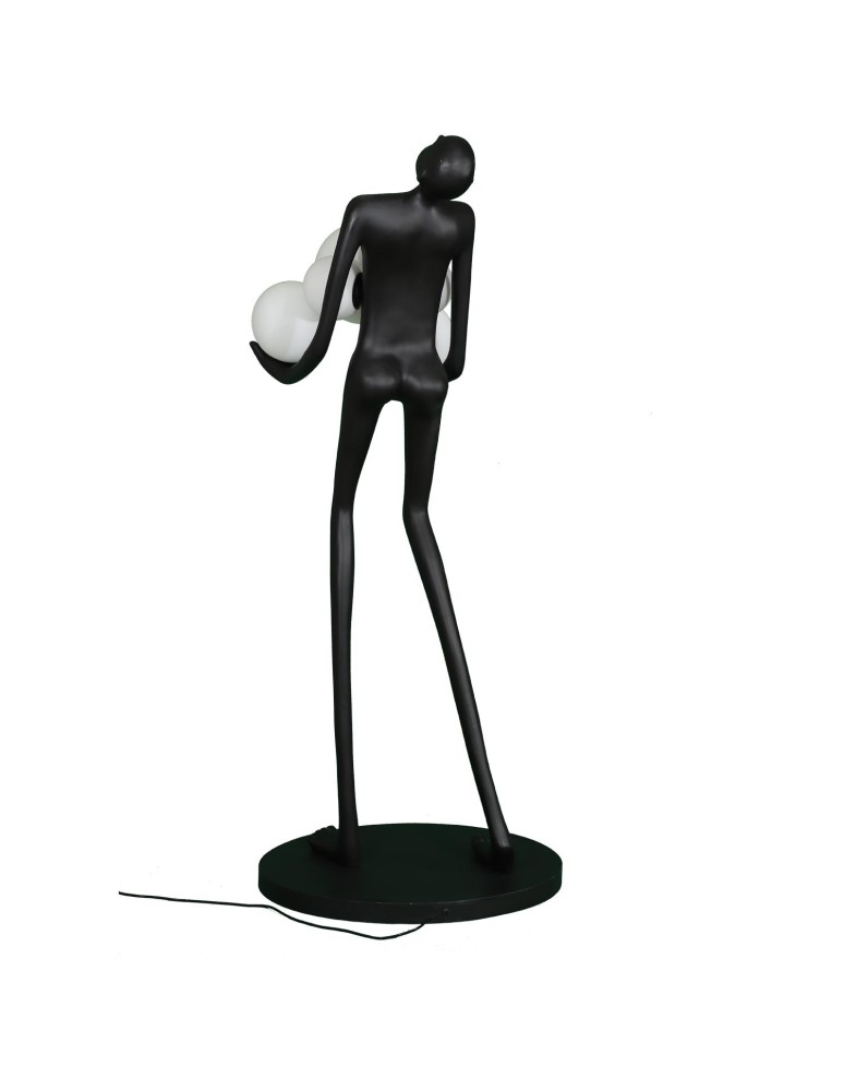 Step into Design Lampa podłogowa WOMAN czarna 180cm