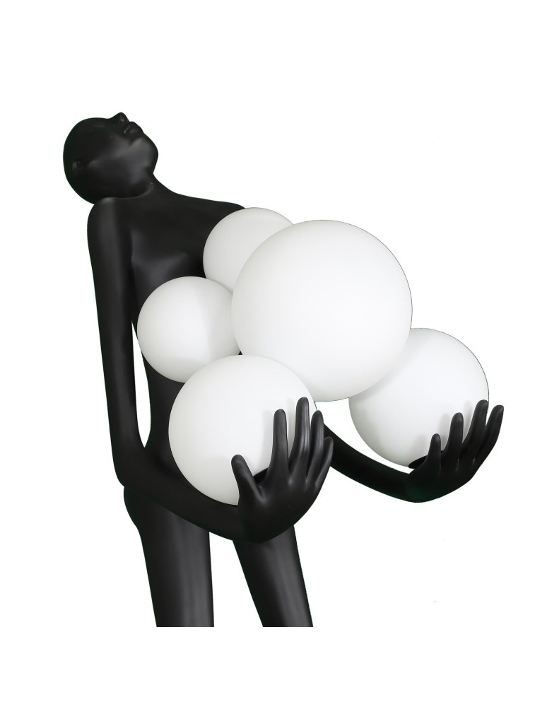 Step into Design Lampa podłogowa WOMAN czarna 180cm