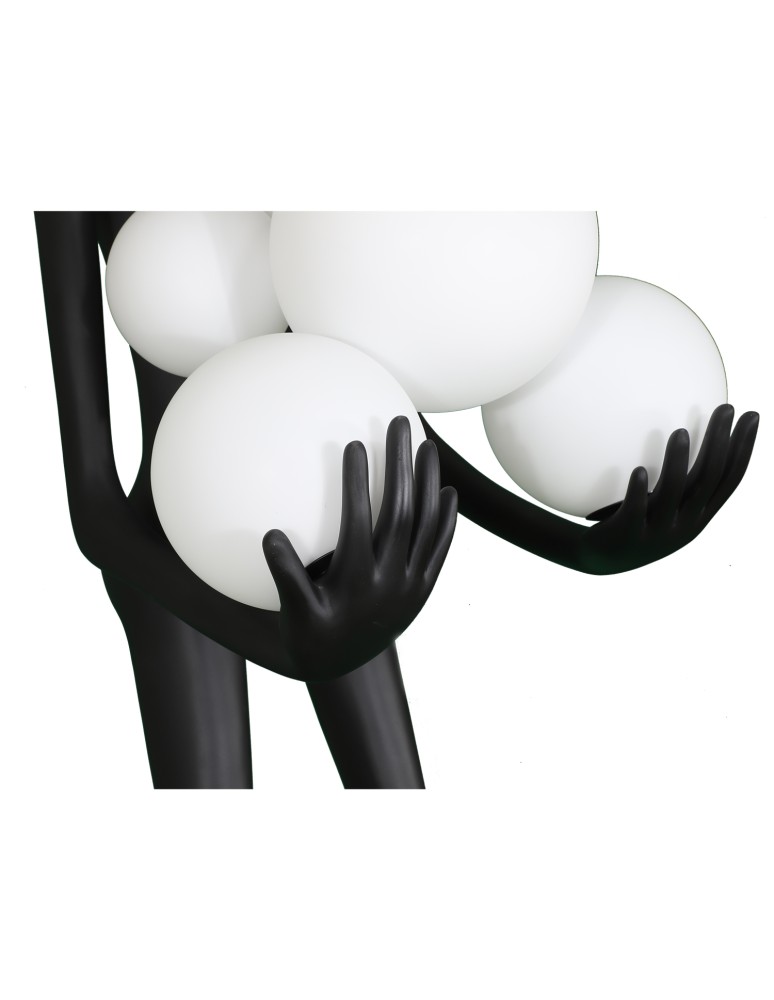 Step into Design Lampa podłogowa WOMAN czarna 180cm