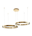 Lampy wiszące okręgi - Step into Design Lampa wisząca CIRCLE 80+80 LED złoty połysk na 1 podsufitce - product 1
