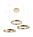 Step into Design Lampa wisząca CIRCLE 60+60+60 LED złoty połysk na 1 podsufitce Step into Design Lampa wisząca CIRCLE 60+60+60 LED złoty połysk na 1 podsufitce