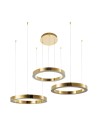 Step into Design Lampa wisząca CIRCLE 60+60+60 LED złoty połysk na 1 podsufitce Step into Design Lampa wisząca CIRCLE 60+60+60 LED złoty połysk na 1 podsufitce
