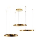 Step into Design Lampa wisząca CIRCLE 60+60+60 LED złoty połysk na 1 podsufitce Step into Design Lampa wisząca CIRCLE 60+60+60 LED złoty połysk na 1 podsufitce