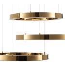 Step into Design Lampa wisząca CIRCLE 60+60+60 LED złoty połysk na 1 podsufitce Step into Design Lampa wisząca CIRCLE 60+60+60 LED złoty połysk na 1 podsufitce