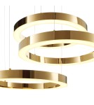 Step into Design Lampa wisząca CIRCLE 60+60+60 LED złoty połysk na 1 podsufitce Step into Design Lampa wisząca CIRCLE 60+60+60 LED złoty połysk na 1 podsufitce