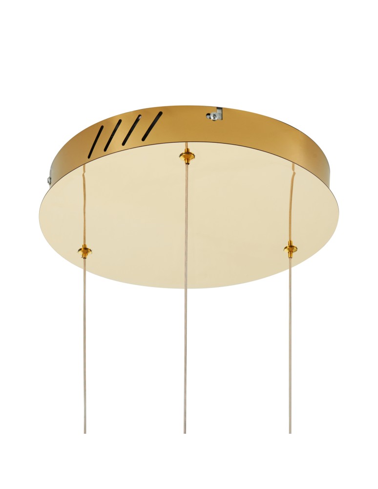Step into Design Lampa wisząca CIRCLE 60+60+60 LED złoty połysk na 1 podsufitce Step into Design Lampa wisząca CIRCLE 60+60+60 LED złoty połysk na 1 podsufitce
