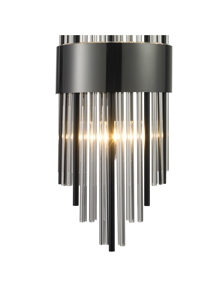 Kinkiety glamour - Step into Design Lampa ścienna DRACO czarna 60cm - product kolory-swiatla.pl 3