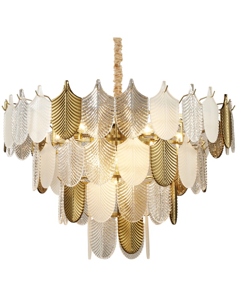 Step into Design Lampa wisząca SECRET biało złota 80cm Step into Design Lampa wisząca SECRET biało złota 80cm