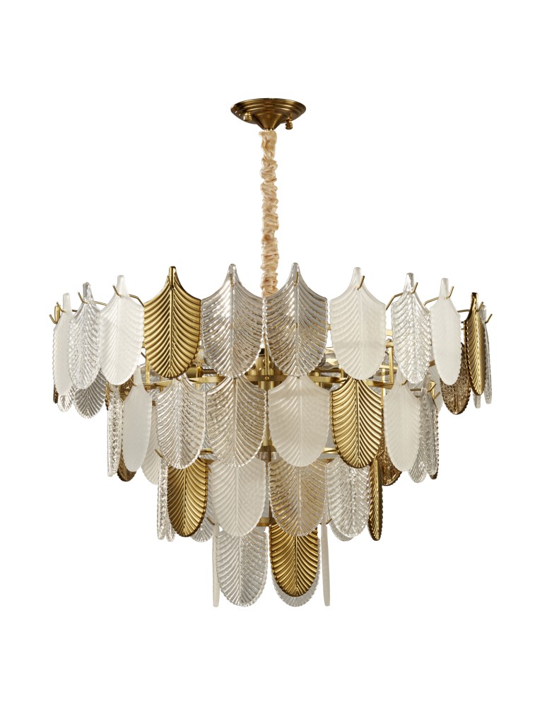 Step into Design Lampa wisząca SECRET biało złota 80cm Step into Design Lampa wisząca SECRET biało złota 80cm