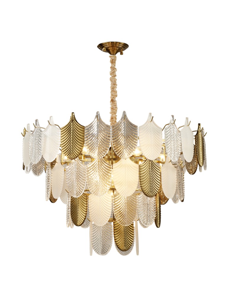 Step into Design Lampa wisząca SECRET biało złota 80cm Step into Design Lampa wisząca SECRET biało złota 80cm