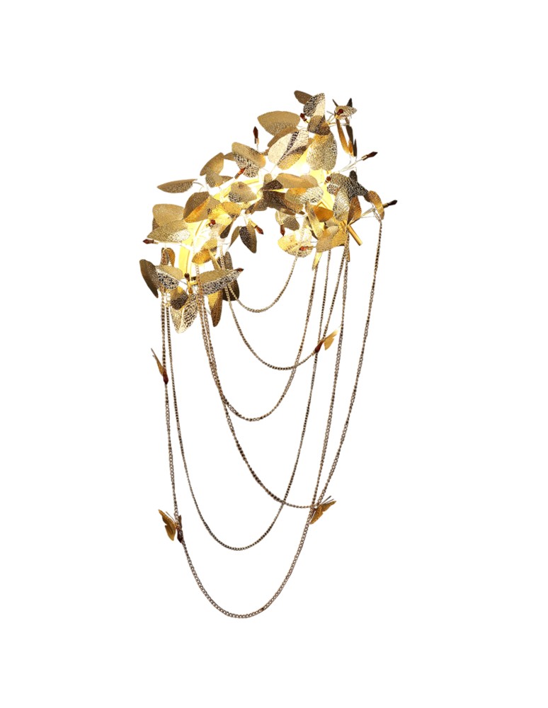 Step into Design Lampa ścienna BLOSSOM złota 120cm