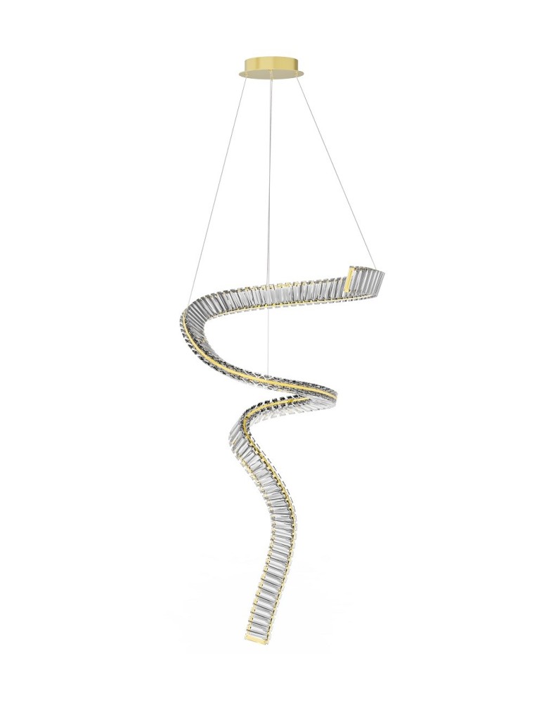 Maxlight Charme LED 60W 6000lm 3000K Lampa Wisząca Złoto Szczotkowane P0477